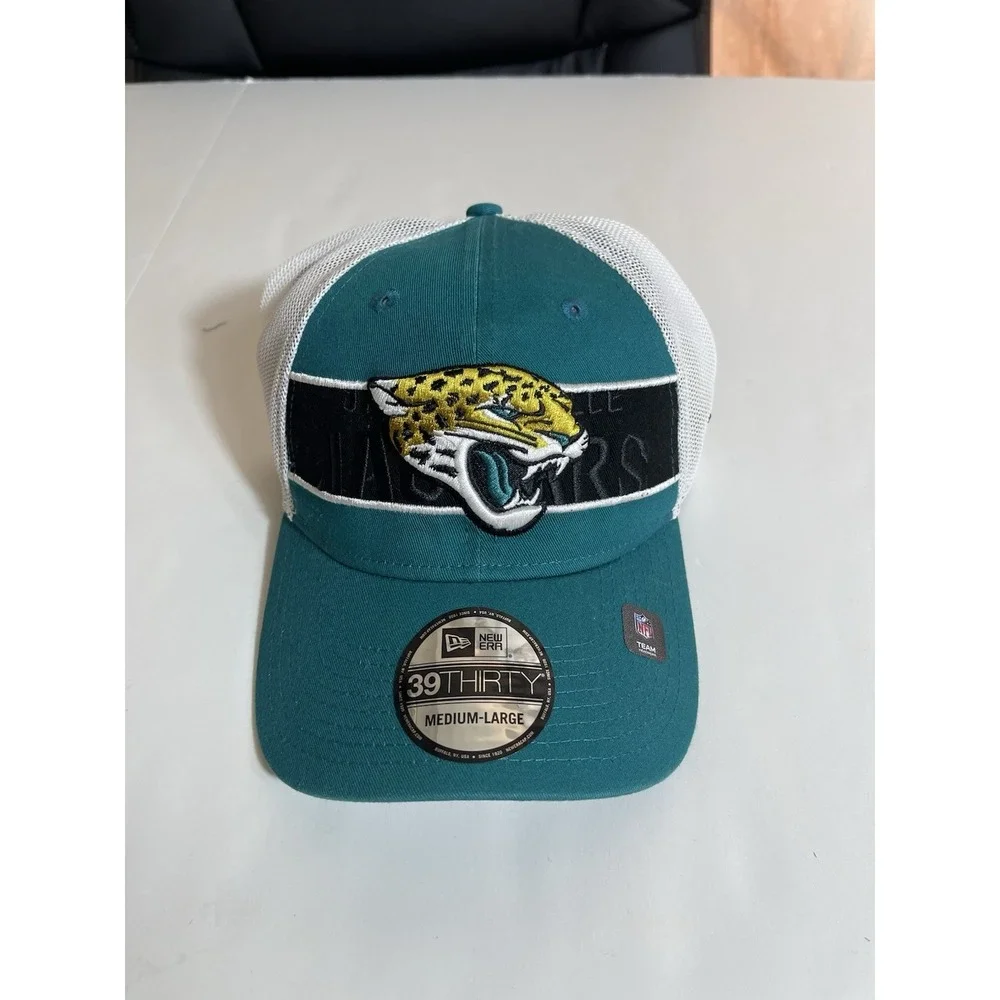 New Era Jacksonville Jaguars Banded Team 39THIRTY Stretch Flex Hat M/L Teal